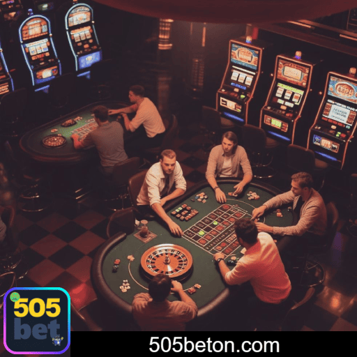 Imagem promocional do cassino online da 505BET mostrando jogos ao vivo